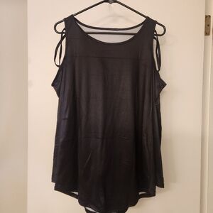 Elegant Black Strappy Shoulder top